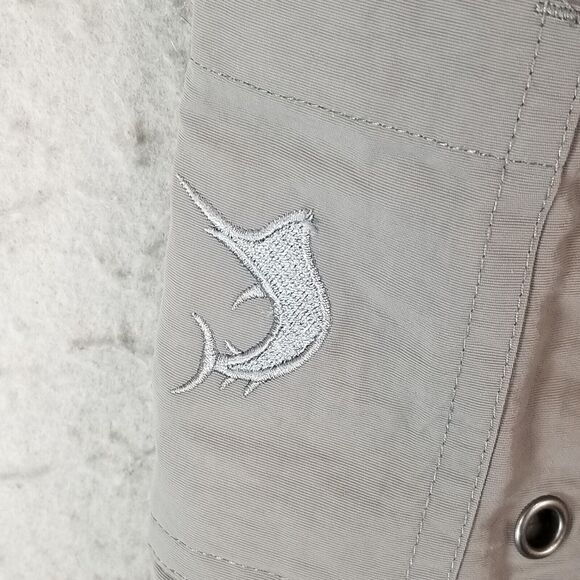 Reel Legends cargo hiking shorts Men's medium gray comfort waist outdoor fishing - Picture 12 of 14